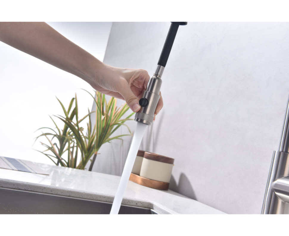 Смеситель Paulmark Galant Ga213077-BS (стальной/нержавеющая сталь)