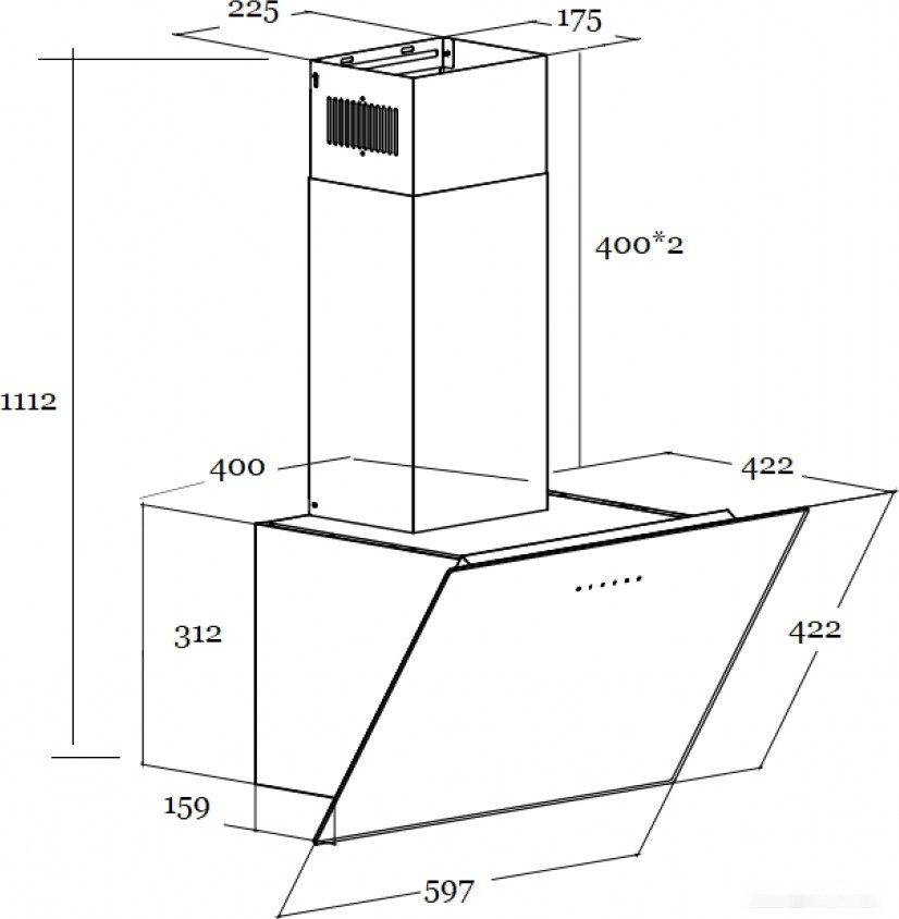 Вытяжка Schtoff Uno 60 (белый)