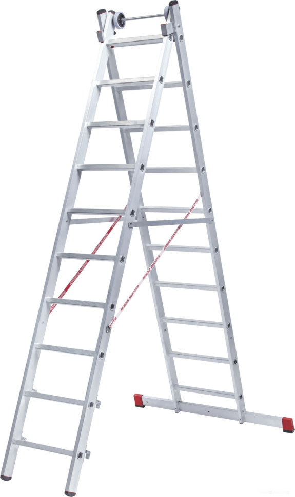 Лестница-стремянка Новая Высота NV 522 двухсекционная индустриальная 2x12 ступеней