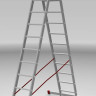 Лестница-стремянка Новая Высота NV 522 двухсекционная индустриальная 2x12 ступеней