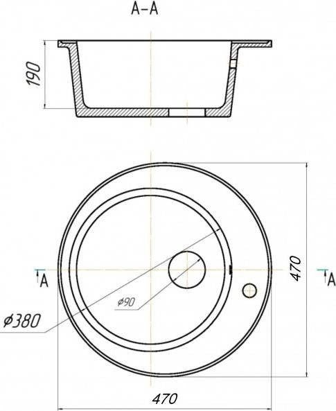 Кухонная мойка Saniteco Nova (бежевый)