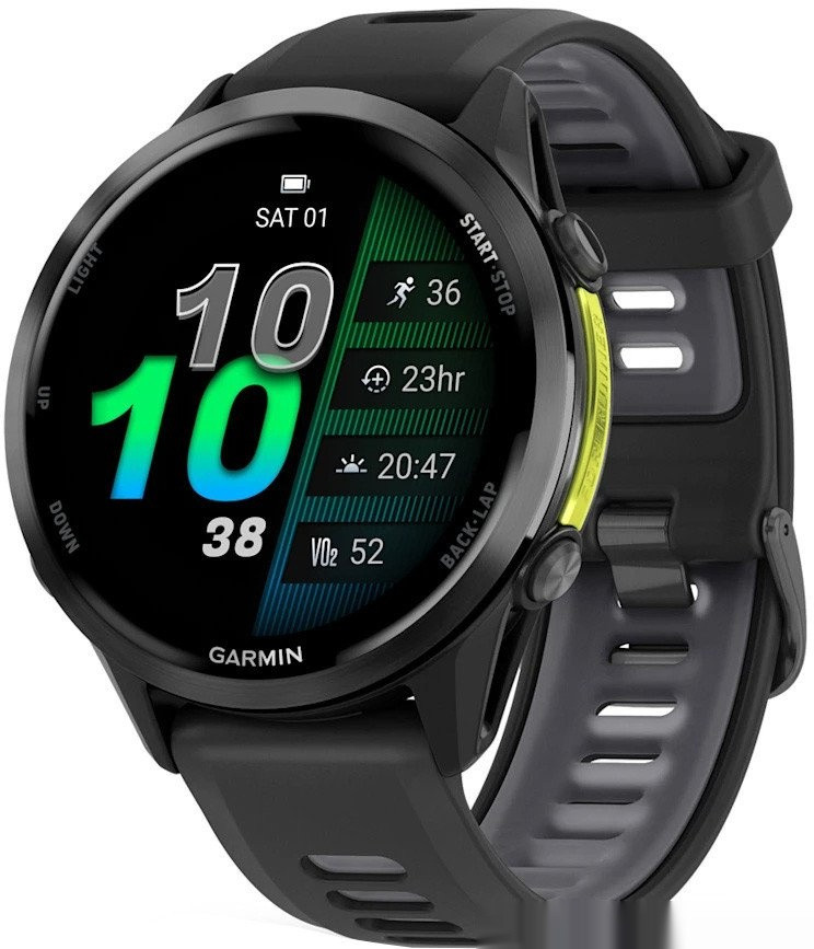 Умные часы Garmin Forerunner 970 47 мм (темно-серый/серый)
