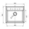 Кухонная мойка GranFest GF-Q-561 (черный)