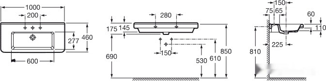 Умывальник Roca Dama 100x46 (327780000)