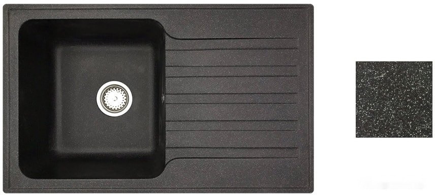 Кухонная мойка БелЭворс Styl R (черный, без сифона)