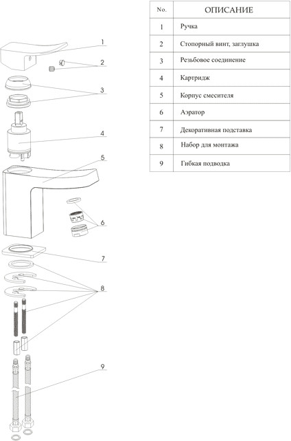 Смеситель Wasserkraft Aller 1063