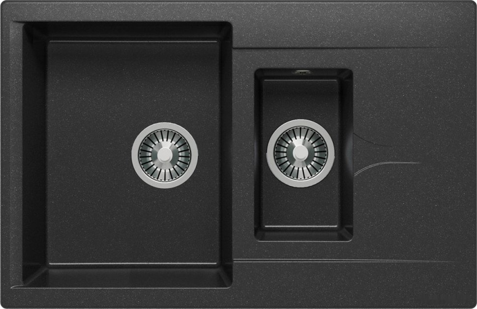 Кухонная мойка Polygran Brig-770 (черный 16)