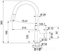 Смеситель Franke Lina 115.0626.083 (бежевый)