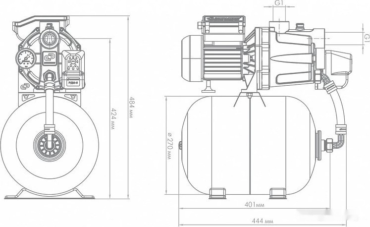 Насосная станция Джилекс Джамбо 55/35 П-18