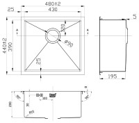 Кухонная мойка Zorg INOX RX-4844
