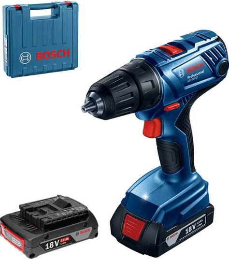 Дрель-шуруповерт Bosch GSR 180-LI Professional 06019F8109 (с 2-мя АКБ, кейс)