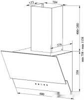 Вытяжка Grand Gloucester 60 (белый/нержавеющая сталь)
