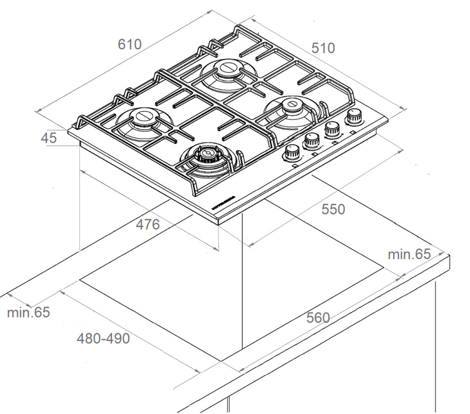 Варочная панель Kuppersberg FG 63 B
