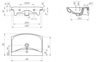 Умывальник Cersanit CARINA 50 (с пьедесталом)