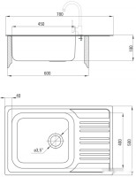 Кухонная мойка Deante Xylo ZEX 311B (оформление)