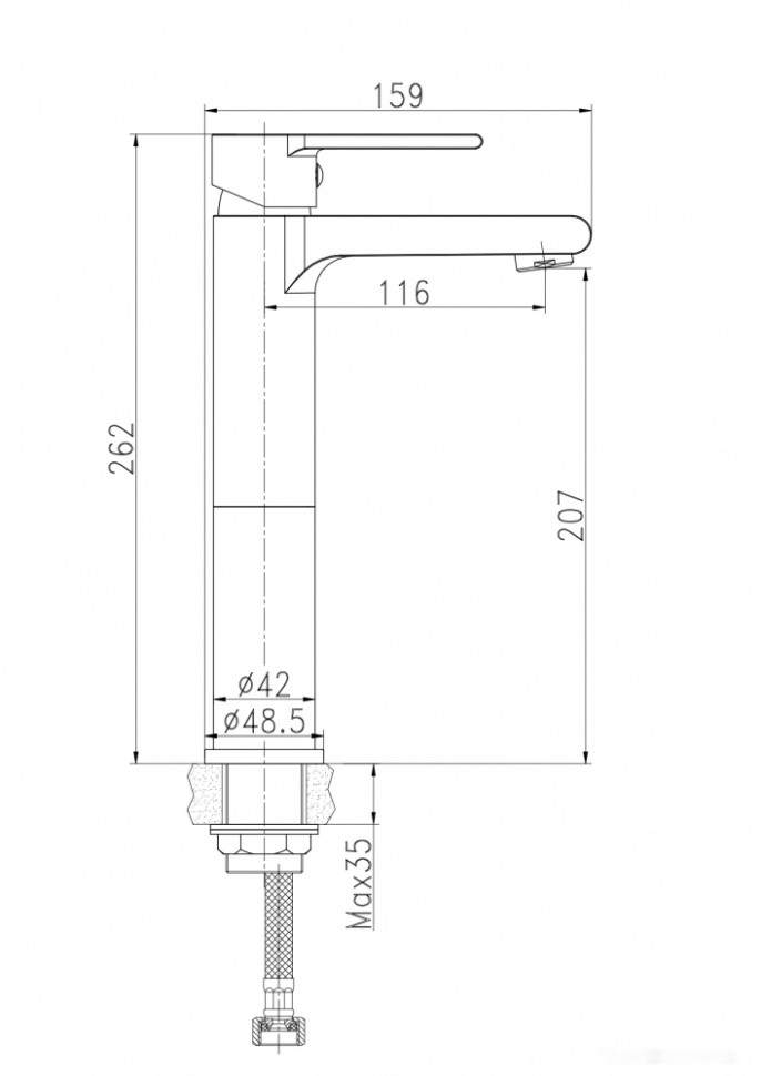 Смеситель Cersanit Brasko A63024