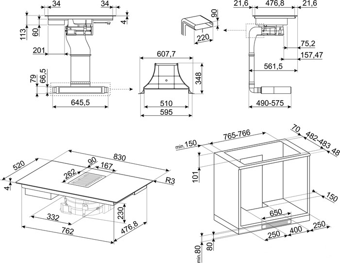 Варочная панель Smeg HOBD482D