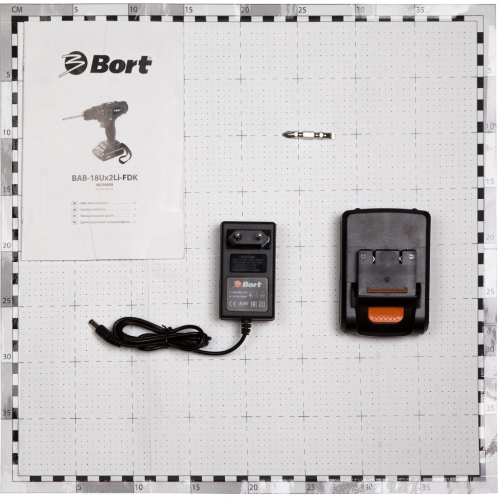 Дрель-шуруповерт BORT BAB-18Ux2Li-FDK (с 2-мя АКБ)