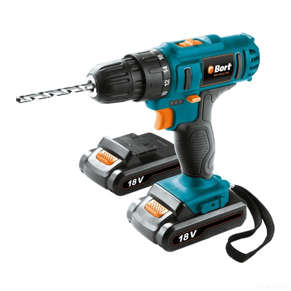 Дрель-шуруповерт BORT BAB-18Ux2Li-FDK (с 2-мя АКБ)