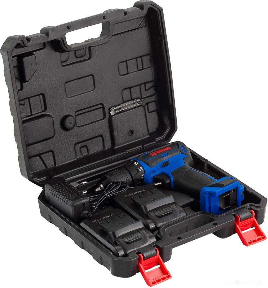 Дрель-шуруповерт Витязь ДА-318-2 (с 2-мя АКБ, кейс)