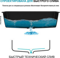 Кухонная мойка Berge BR-5750 + смеситель AM.PM Like Like F8005022 (черный)