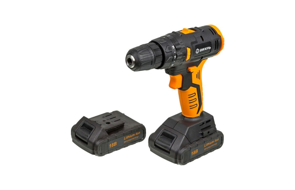 Аккумуляторная дрель-шуруповерт Вихрь ДА-18Л-2КУ/Б