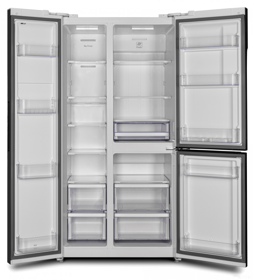 Холодильник side by side Hyundai CS5003F (белое стекло)