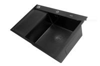 Кухонная мойка Astir Decor PVD Black C78x51BR (с сифоном, дозатором и коландером)