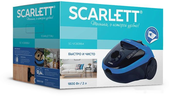 Пылесос Scarlett SC-VC80B64