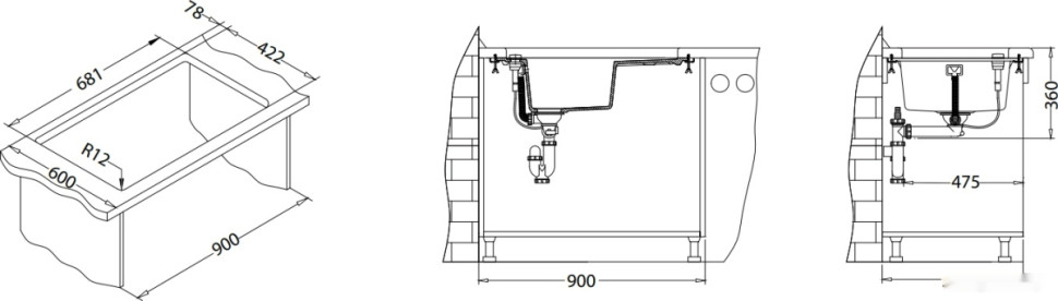 Кухонная мойка Alveus Formic 30 Steel-G04M (стальной)