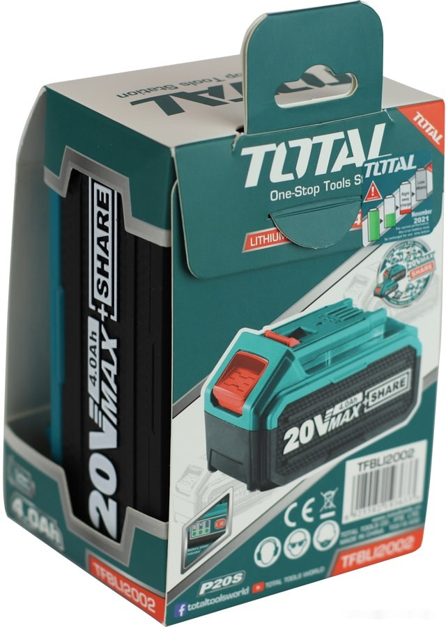 Аккумулятор для инструмента Total TFBLI2002 (20В/4 Ah)