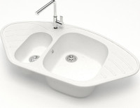 Кухонная мойка Marrbaxx Карельский камень модель 23/G31 (белый)