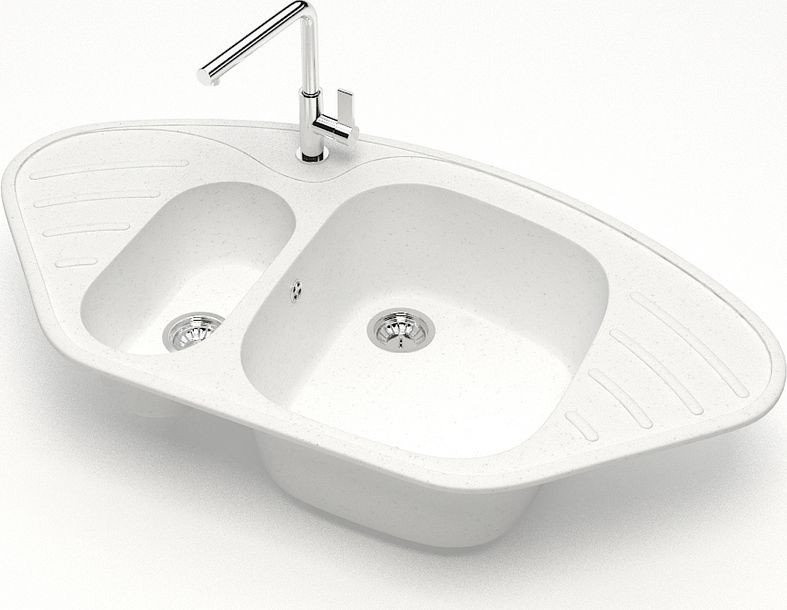 Кухонная мойка Marrbaxx Карельский камень модель 23/G31 (белый)