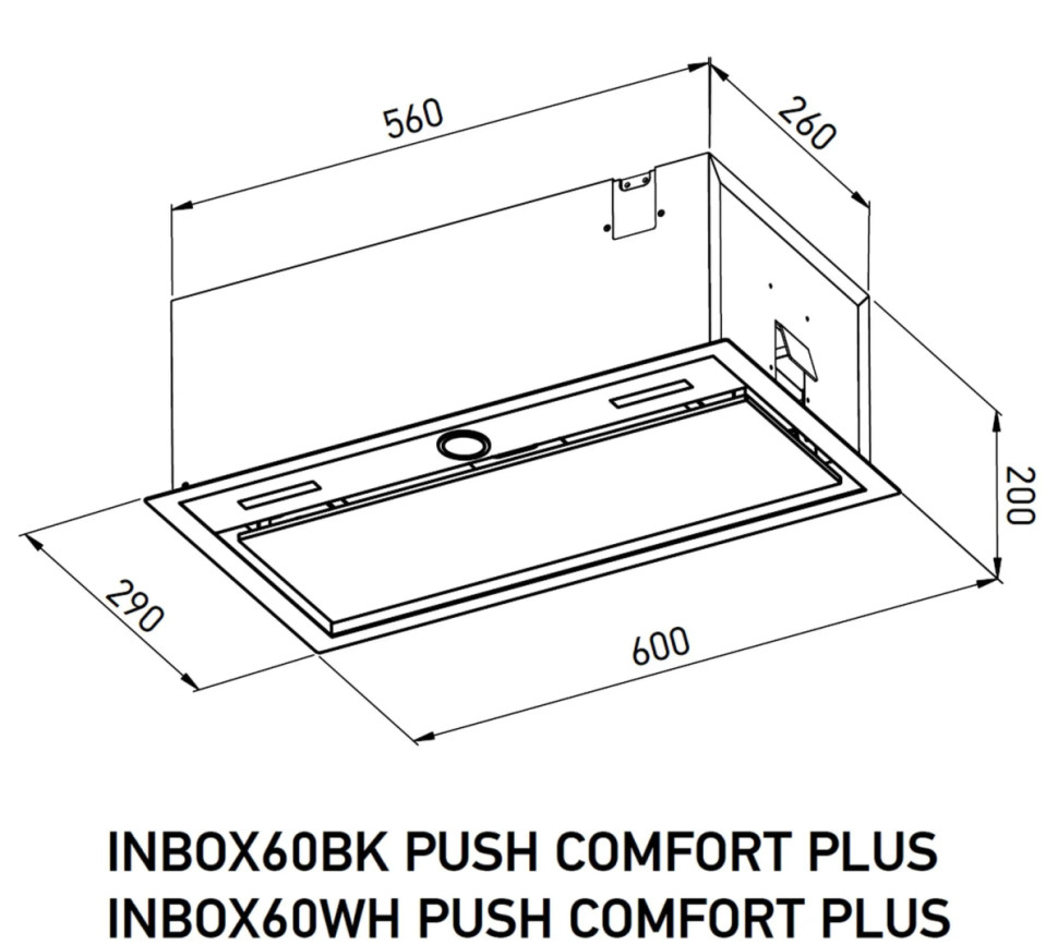 Вытяжка Meferi INBOX60BK Push Comfort Plus
