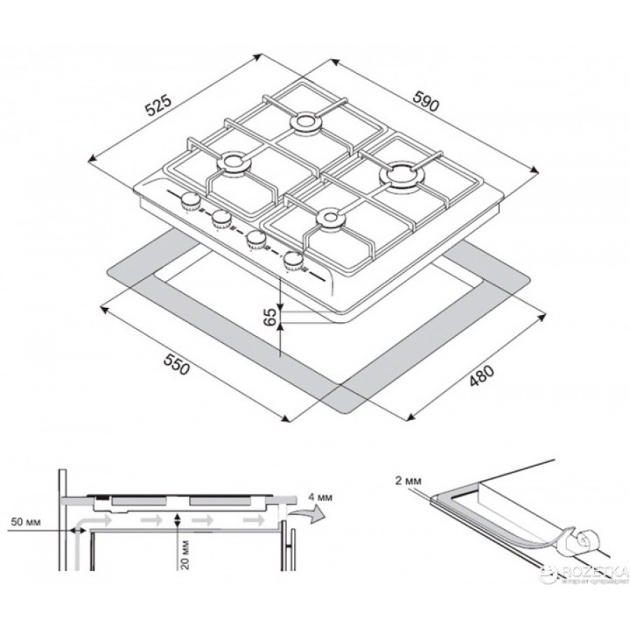 Варочная панель ZorG Technology BP6 FDW white