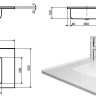 Умывальник Эстет Каре 90x50 (белый) 1-0003