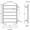 Полотенцесушитель Ростела Виктория 500х700/6 1" (Ral 9016, боковое подключение)