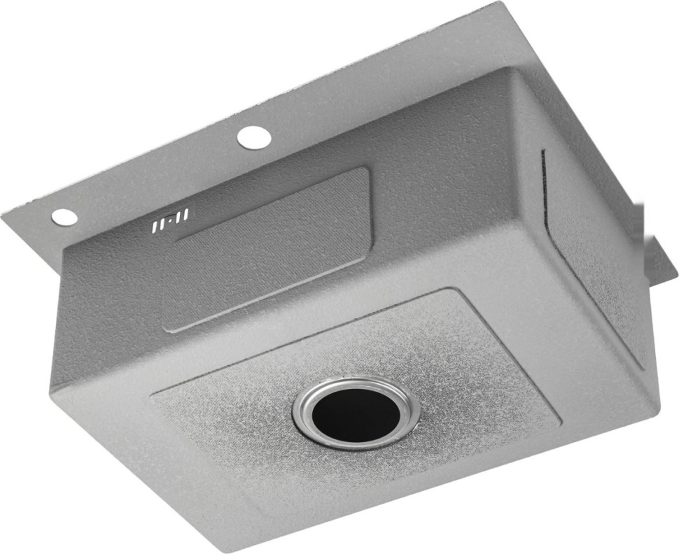 Кухонная мойка Saniteco 6045 + Spike F9S07000 (хром, с сифоном, дозатором и коландером)