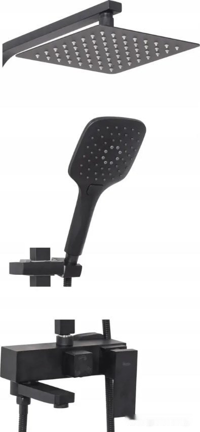 Душевая система Rea Fort black matt P9861