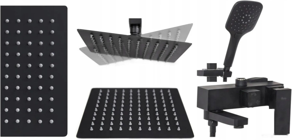 Душевая система Rea Fort black matt P9861