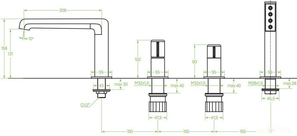 Смеситель Laveo Pretto BAO 014D