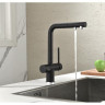 Смеситель Paulmark Serpentine Se213222-418 (черный/черный металлик)