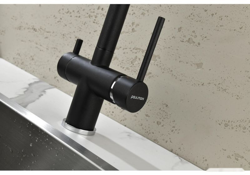 Смеситель Paulmark Serpentine Se213222-418 (черный/черный металлик)