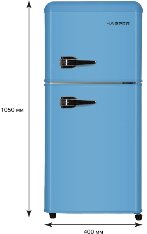 Холодильник с верхней морозильной камерой HARPER HRF-T120M (голубой)