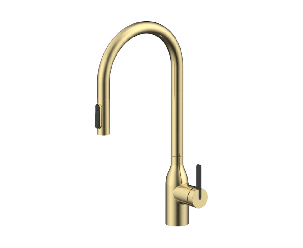 Смеситель Paulmark Iniversal Un213880-SBG (золото/светлое брашированное золото)