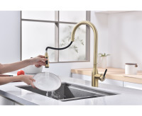 Смеситель Paulmark Iniversal Un213880-SBG (золото/светлое брашированное золото)