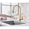 Смеситель Paulmark Iniversal Un213880-SBG (золото/светлое брашированное золото)
