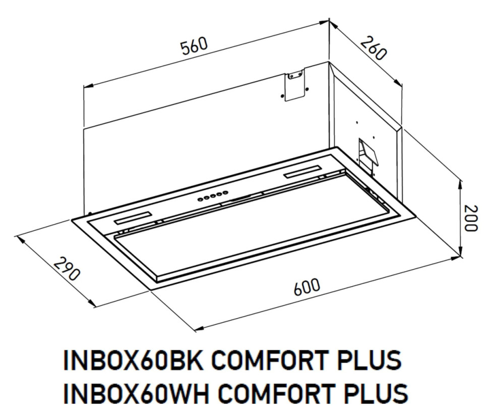 Вытяжка Meferi INBOX60WH Comfort Plus