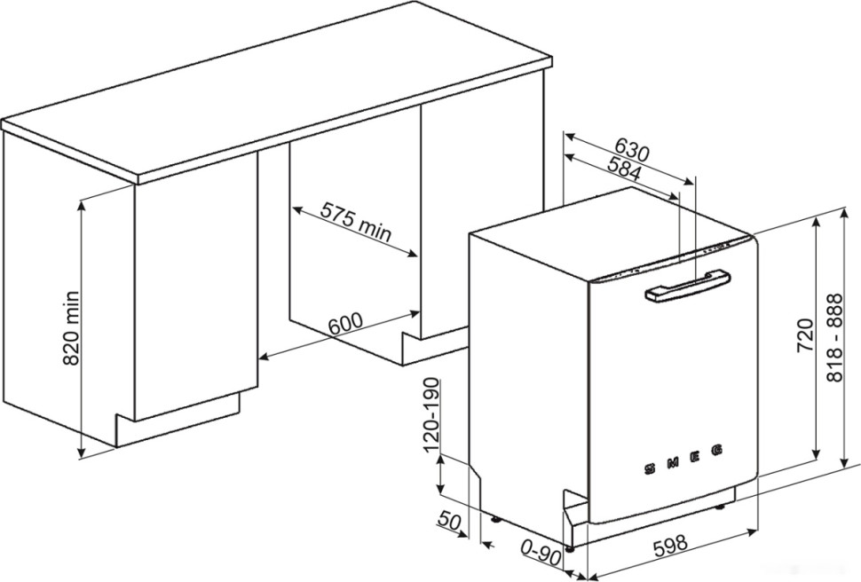 Посудомоечная машина Smeg STFABRD3