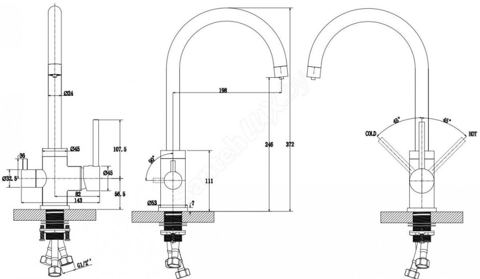 Смеситель AquaSanita Sabiaduo 2963